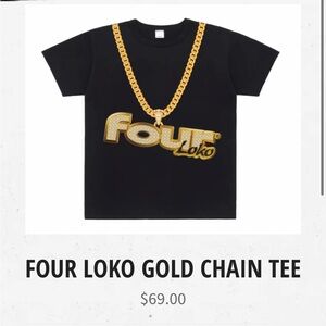 Four Loko Gold Chain Black Streetwear Tee